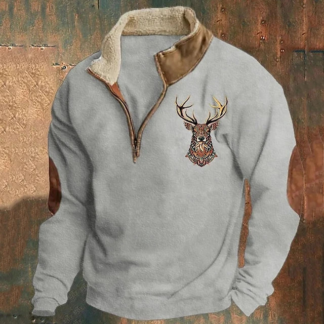 Bequemer Herrenpullover mit 1/4-Reißverschluss – warm & bequem
