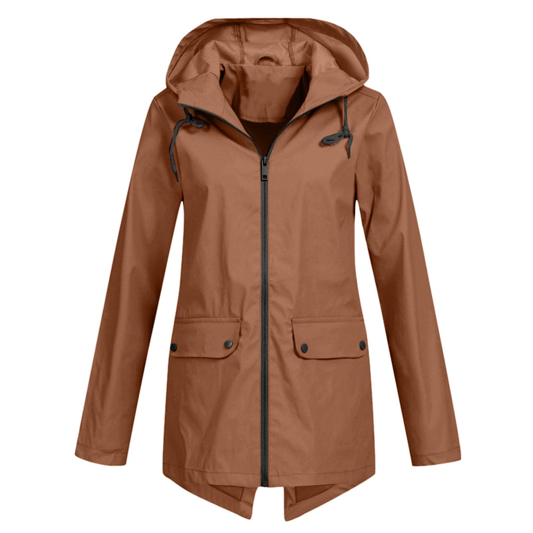 ModeGeist | Damen wasserdichte Jacke mit Kapuze