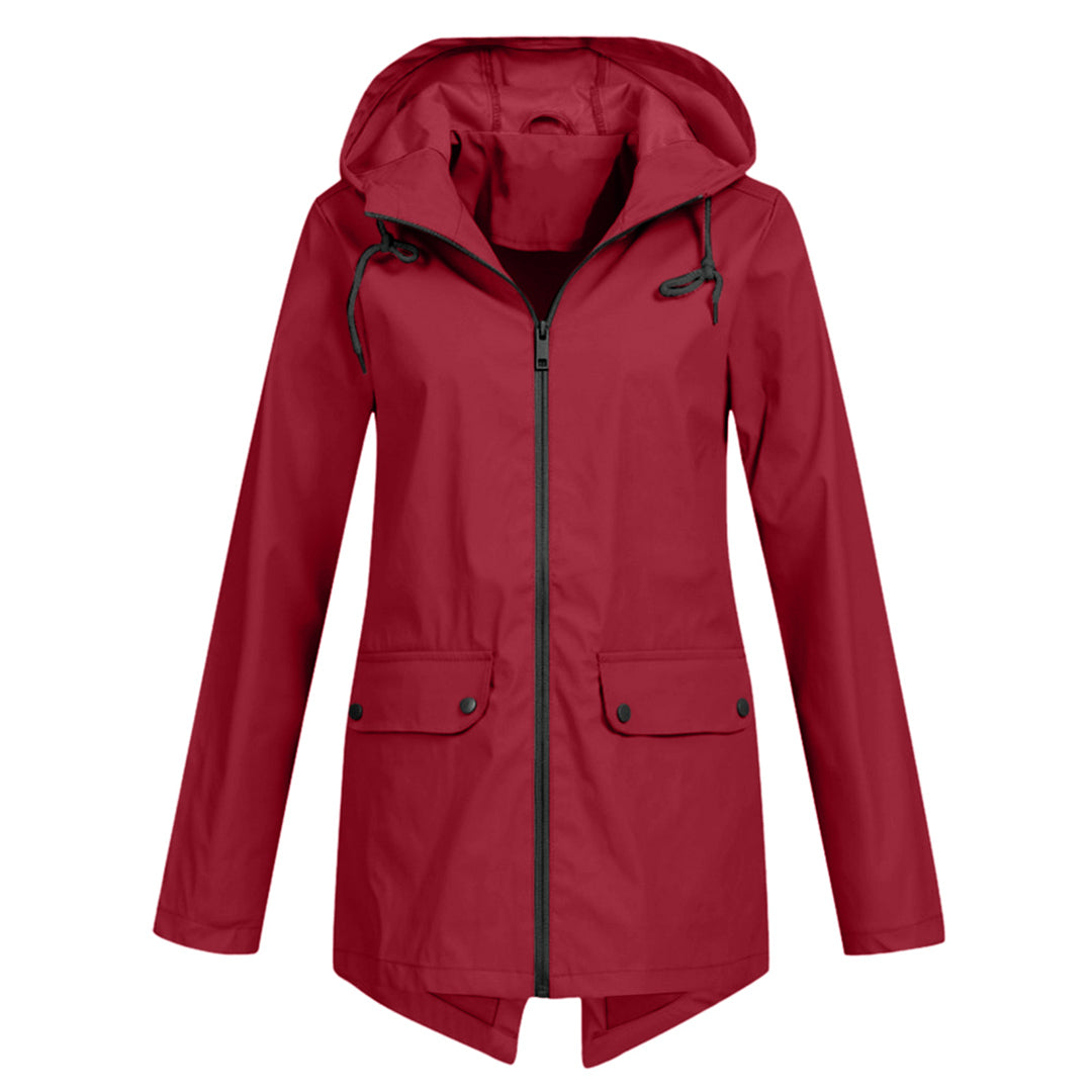ModeGeist | Regenjacke mit Kapuze für Damen