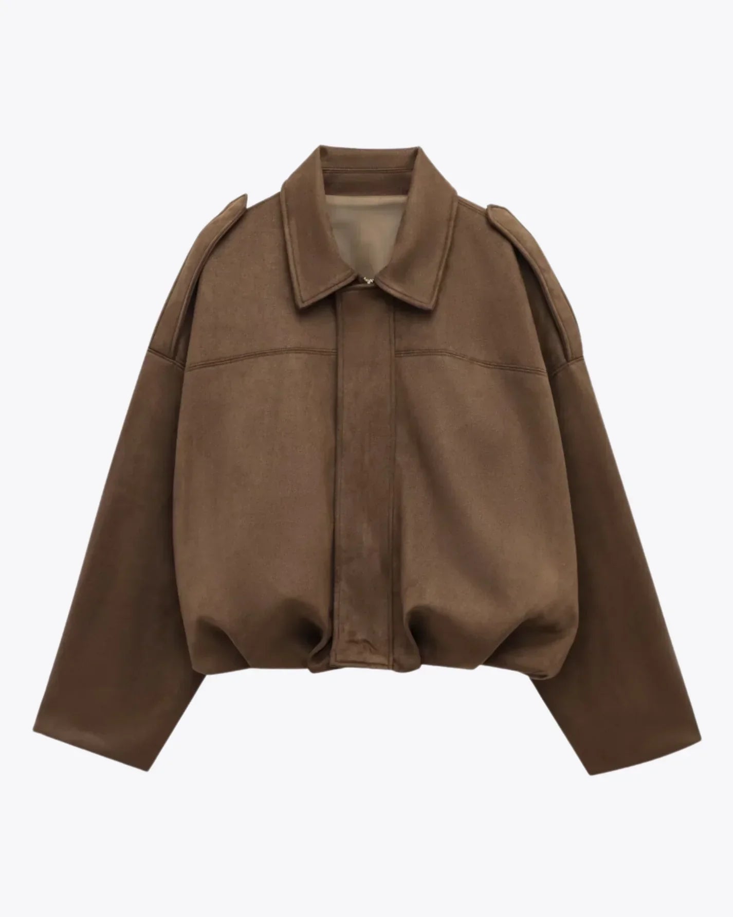 ModeGeist | Oversized Damenjacke aus veganem Wildleder