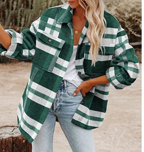 ELOISE Winterjacke im karierten Design