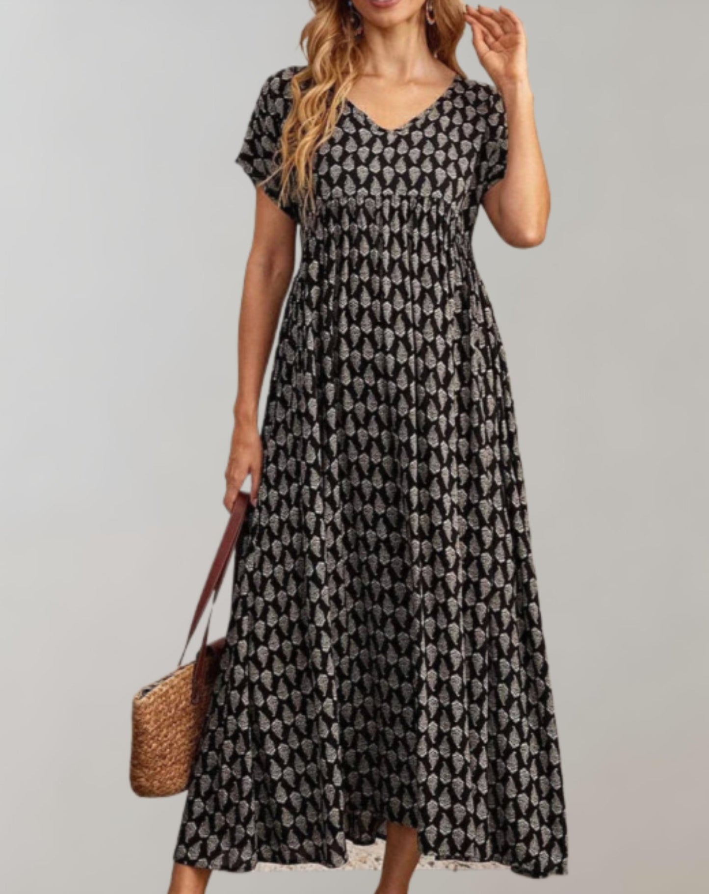 Langes, bequemes Sommerkleid Helma