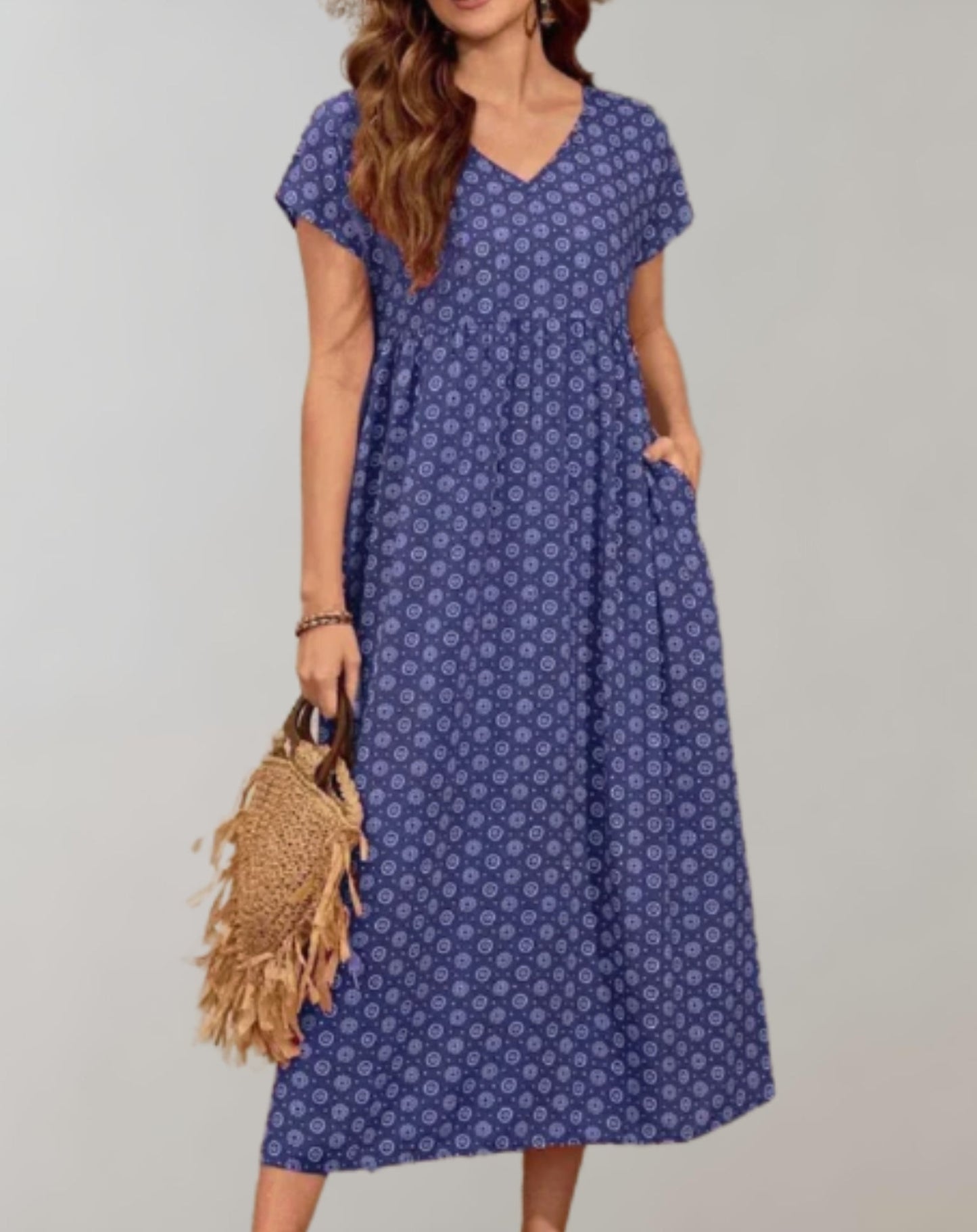 Langes, bequemes Sommerkleid Helma