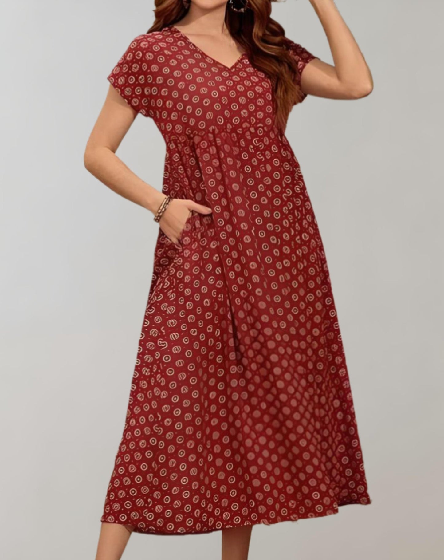 Langes, bequemes Sommerkleid Helma