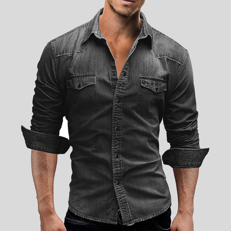 Casual, modisches Jeanshemd für Herren