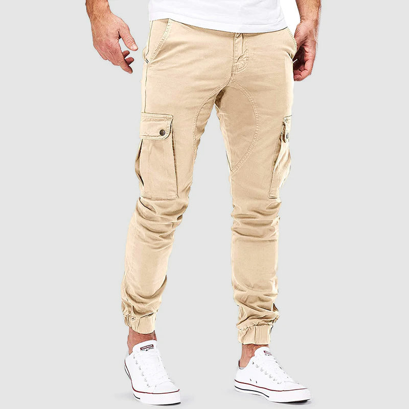 Herren Jogginghose mit Seitentaschen und Cargo-Design