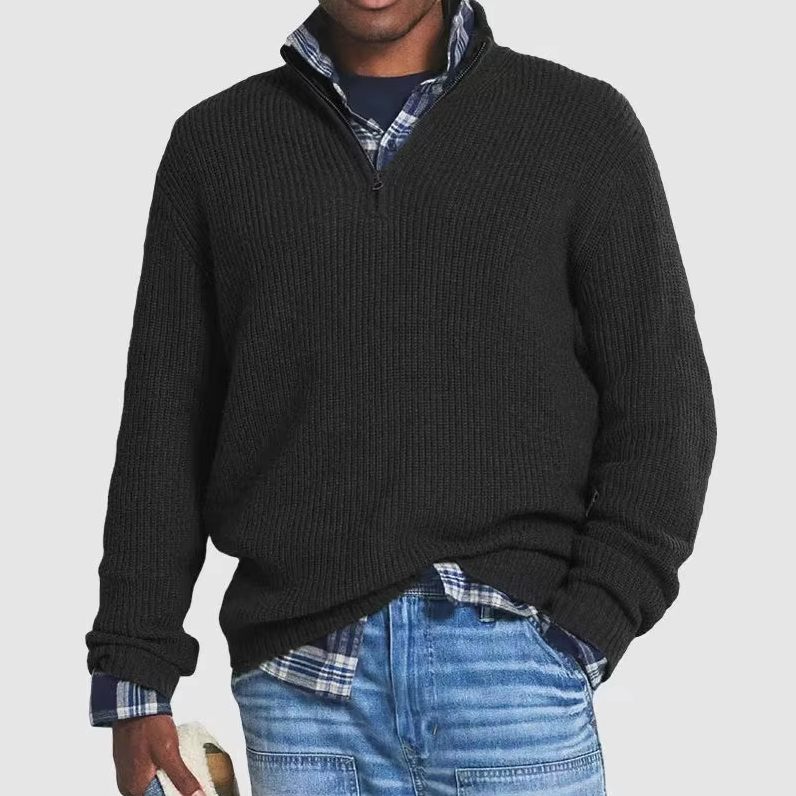 Casual Herren-Pullover aus Kaschmir mit Reißverschluss für Business