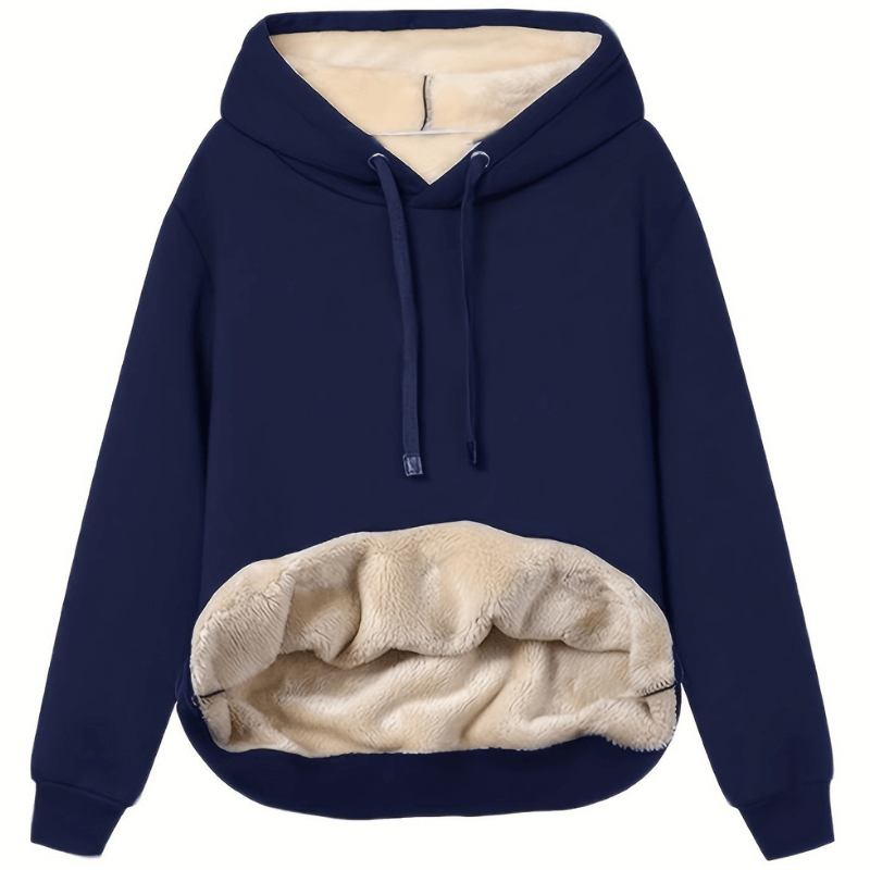 ModeGeist | Warmer Hoodie mit Plüschfutter Polyester Komfortabel und Stilvoll