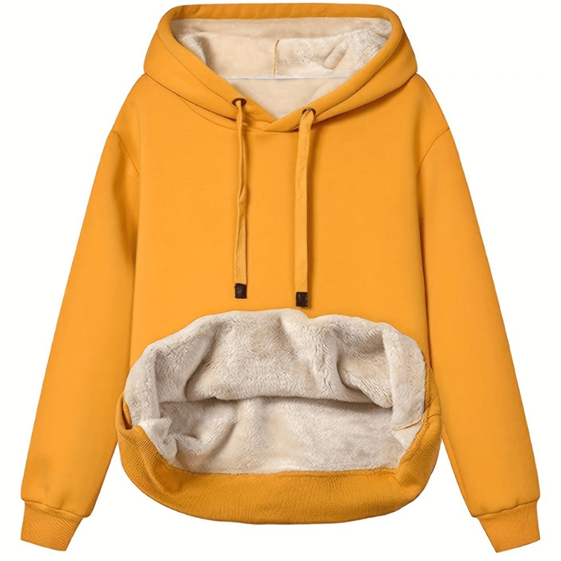 ModeGeist | Warmer Hoodie mit Plüschfutter Polyester Komfortabel und Stilvoll