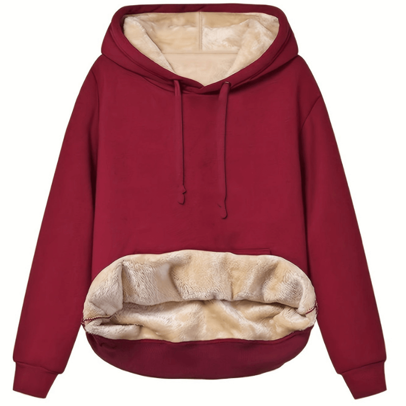 ModeGeist | Warmer Hoodie mit Plüschfutter Polyester Komfortabel und Stilvoll