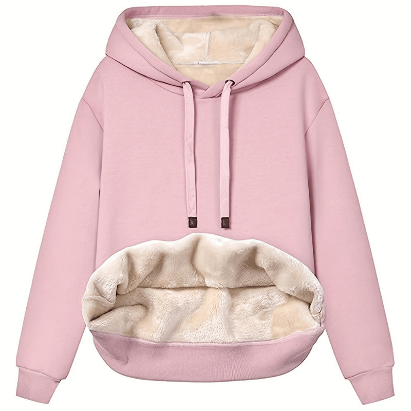 ModeGeist | Warmer Hoodie mit Plüschfutter Polyester Komfortabel und Stilvoll