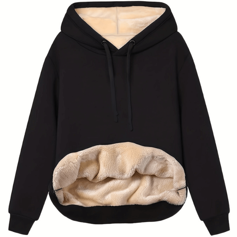 ModeGeist | Warmer Hoodie mit Plüschfutter Polyester Komfortabel und Stilvoll