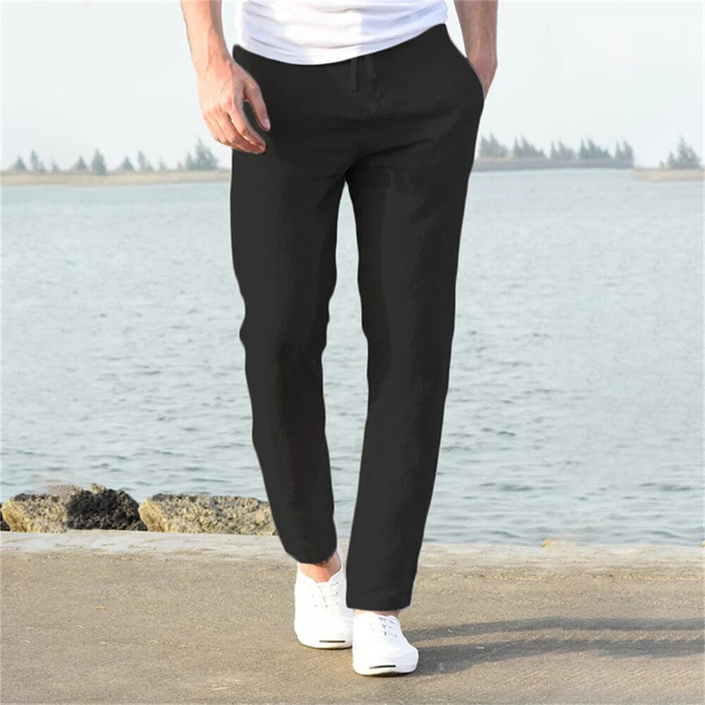 Bequeme, leichte Herren-Leinenhose