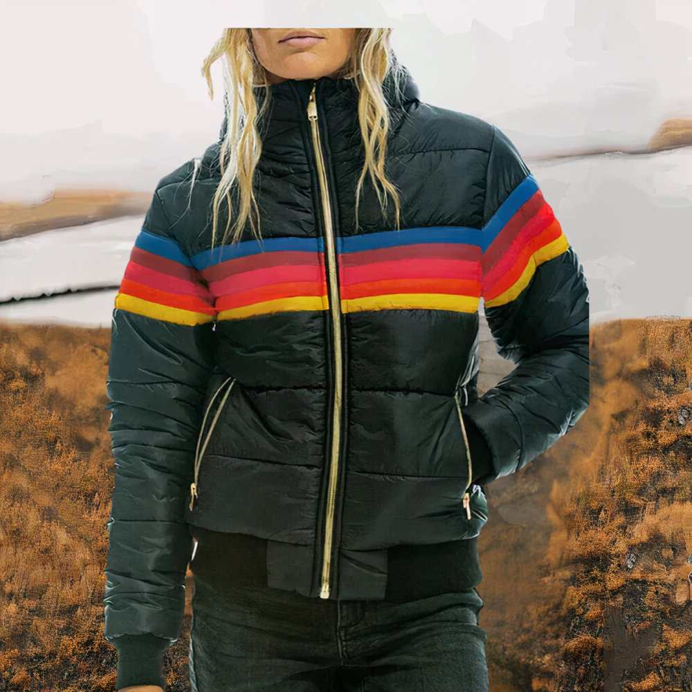 Buntfarbene Damen Winterjacke Gianna
