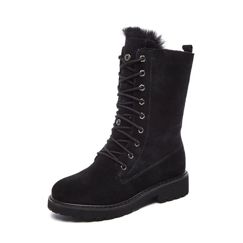 Gisel:  Trendige Damen-Wildlederstiefel