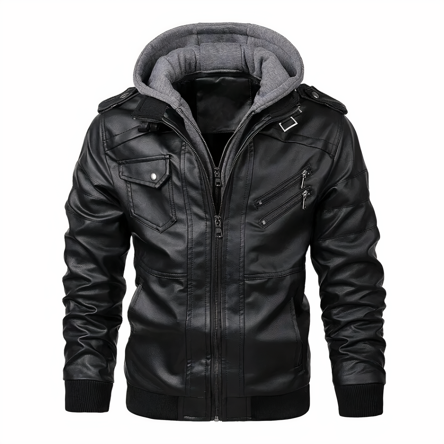 Männer Kunstleder Motorradjacke - Grant