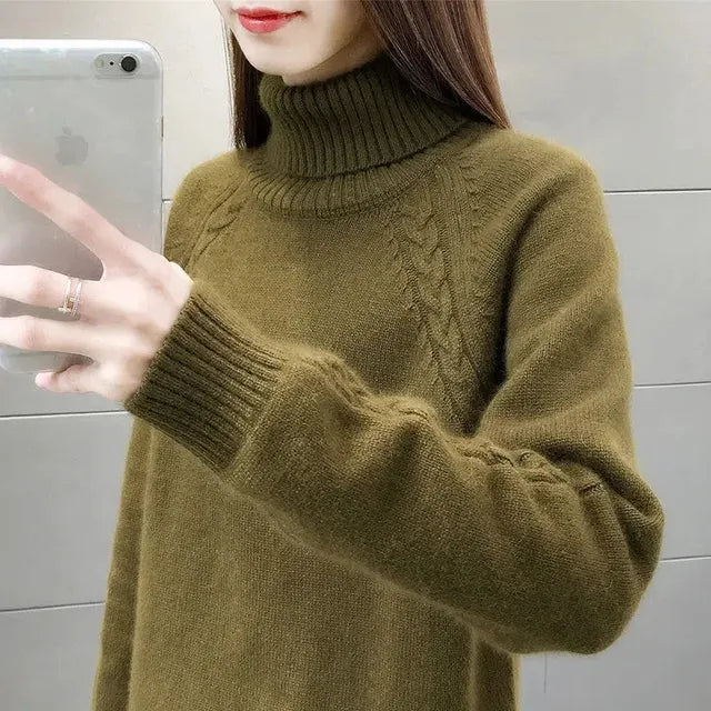 ModeGeist | Klassischer Rollkragenpullover Wollmischung Warm und Stilvoll