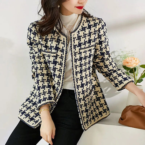 ModeGeist | Stilvolle Weinlese Tweed Jacke