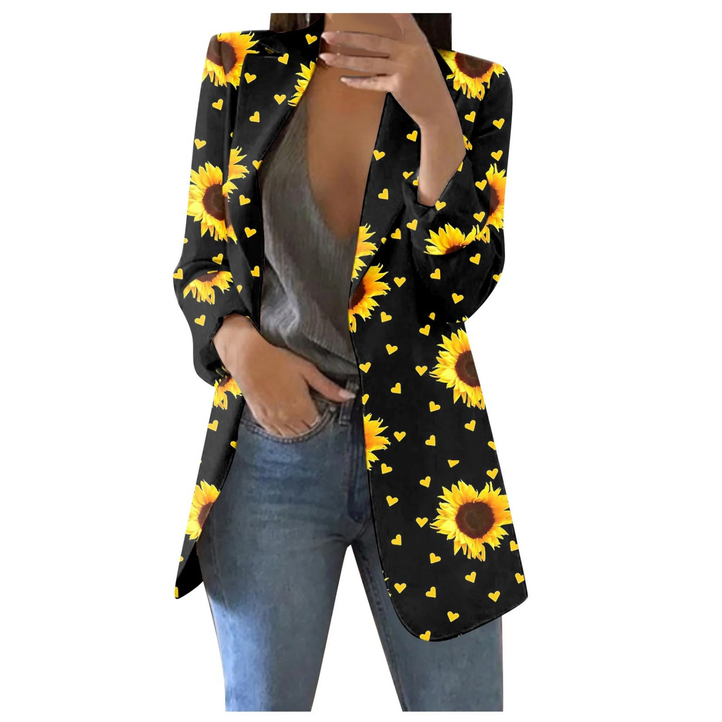 ModeGeist | Bedruckte Damen-Cropped-Blazer