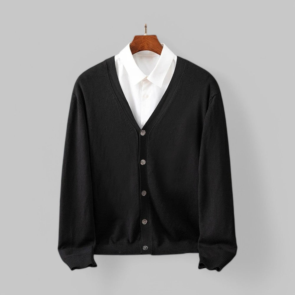 ModeGeist | Eleganter V-Ausschnitt Cardigan für Männer