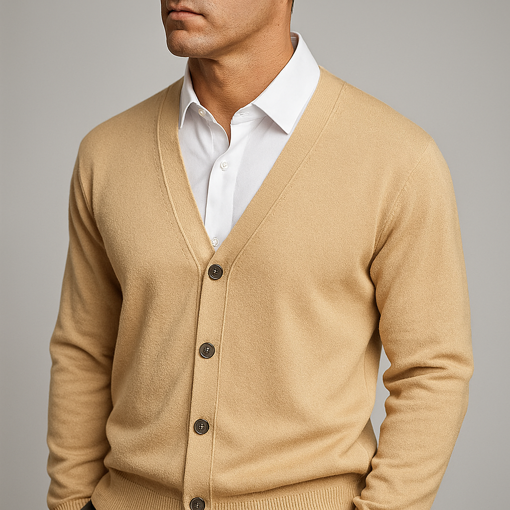 ModeGeist | Eleganter V-Ausschnitt Cardigan für Männer
