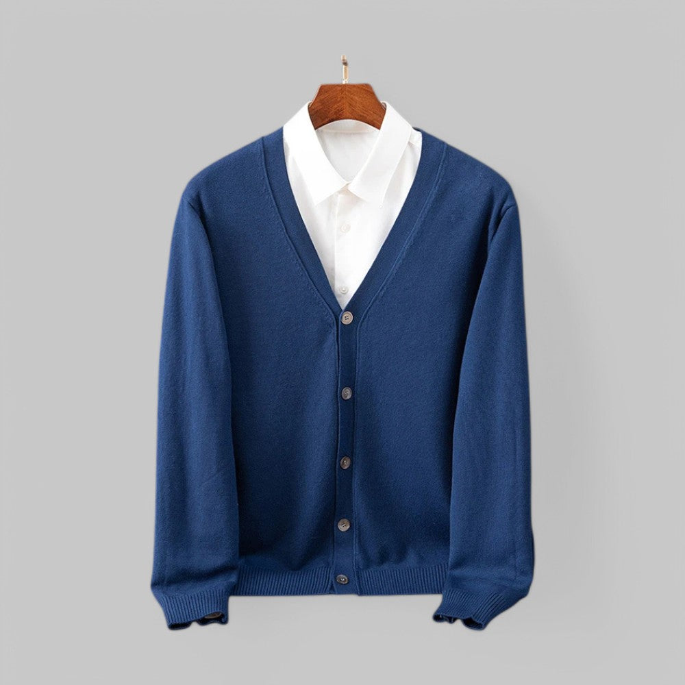 ModeGeist | Eleganter V-Ausschnitt Cardigan für Männer