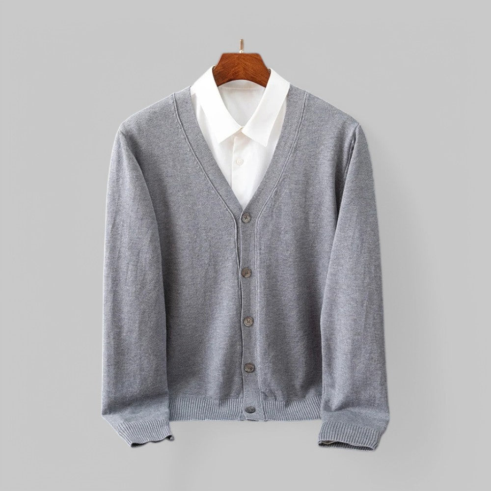 ModeGeist | Eleganter V-Ausschnitt Cardigan für Männer