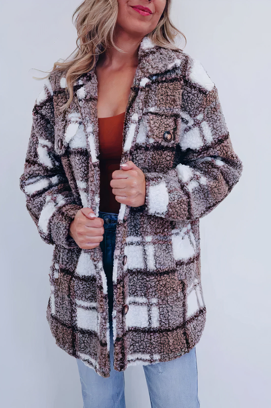 Giovana Polar Fleece Wool Coat