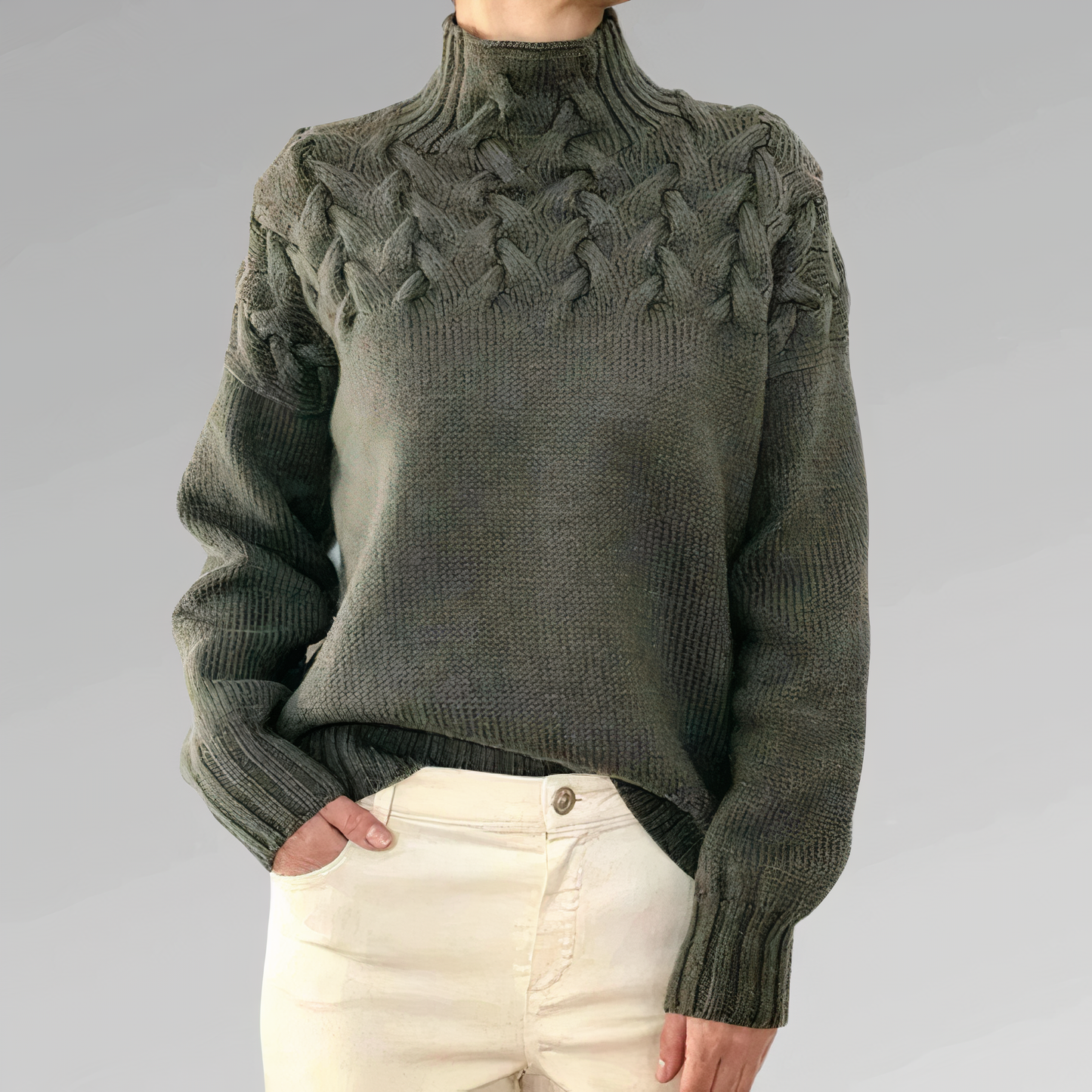 Chloe Zopfmuster-Pullover