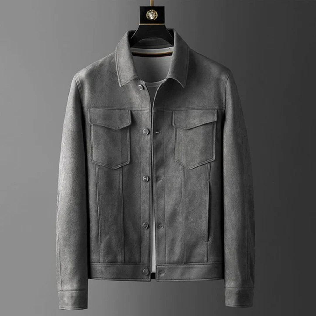 Männerjacke mit Knöpfen und Kragen