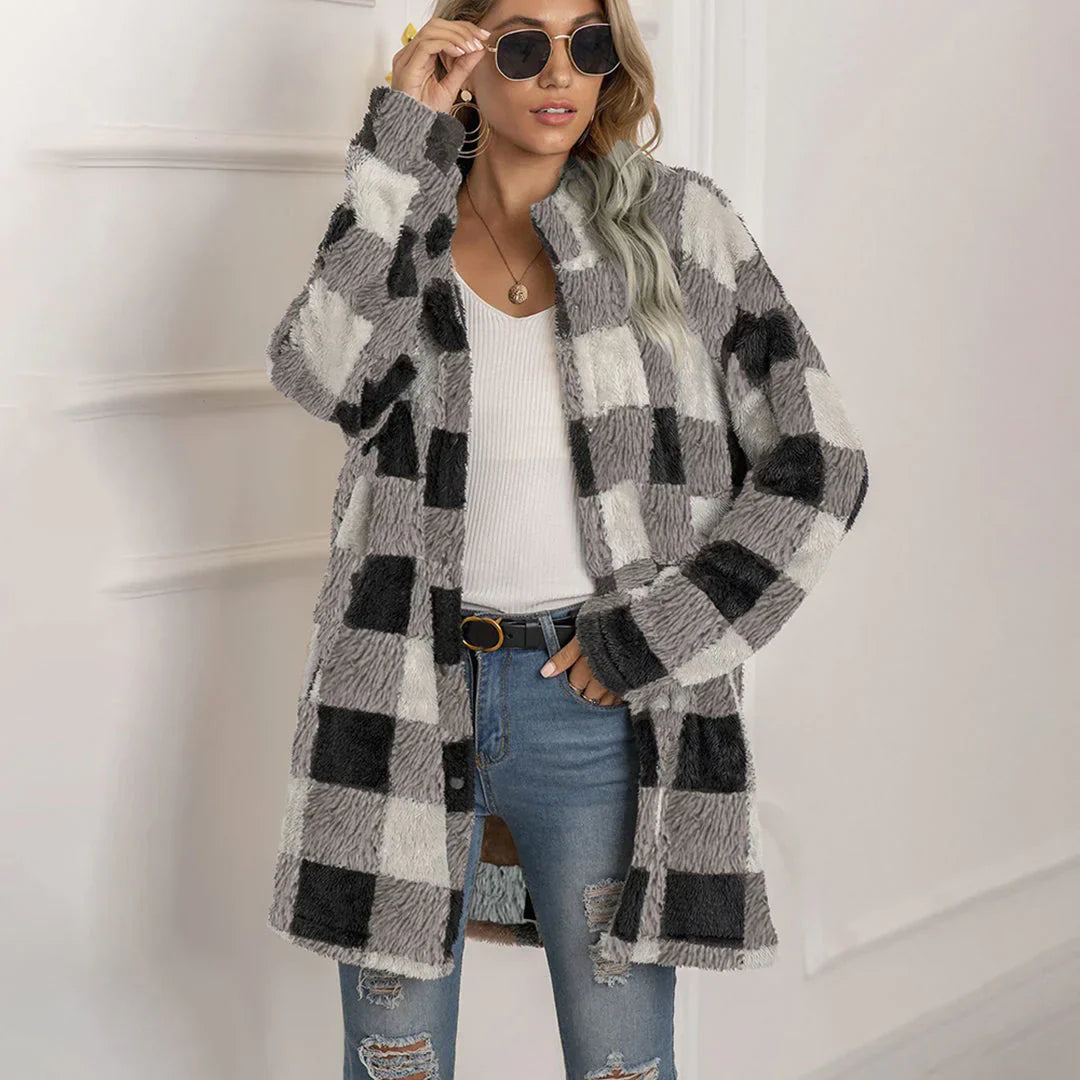 ModeGeist | Bequeme karierten Jacke