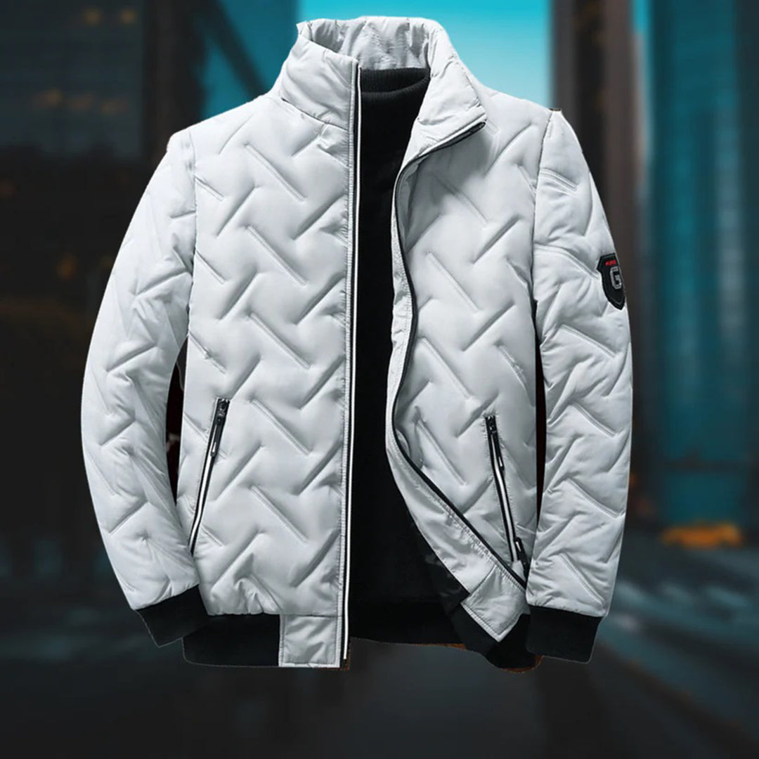 Clintons modische Jacke mit Windschutz