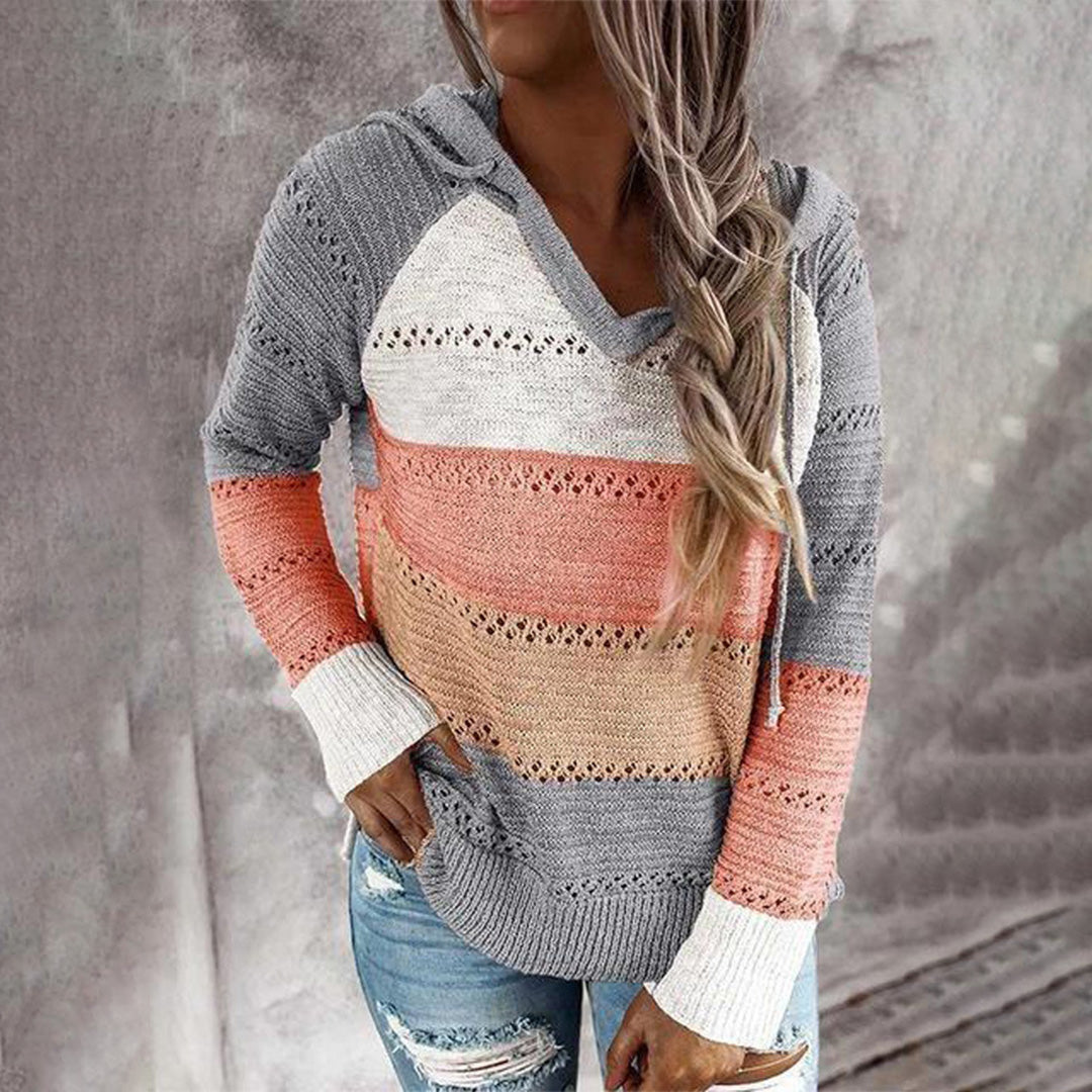ModeGeist | Strickpullover mit Kapuze Atmungsaktives Material Lässiger Stil