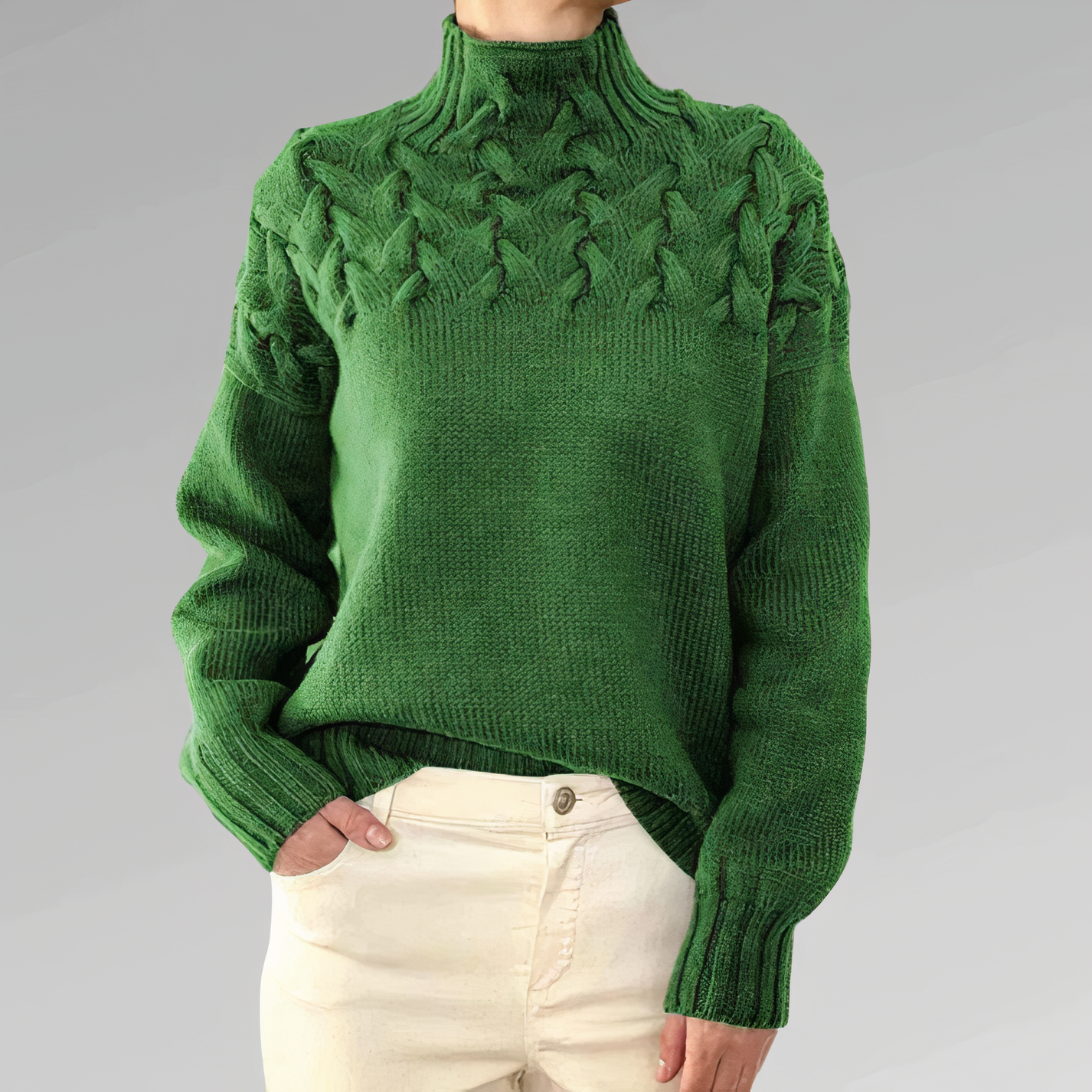Chloe Zopfmuster-Pullover