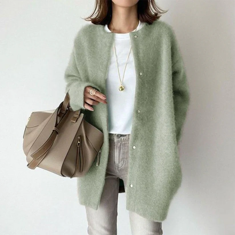 Stilvolle Kaschmir Strickjacke Wioletta