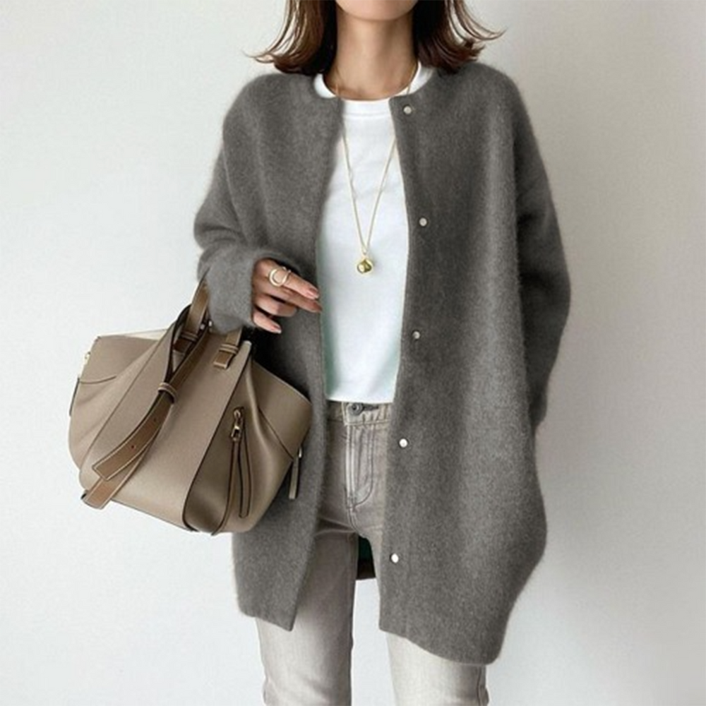 ModeGeist | Damen Cardigan mit Taschen – Liora