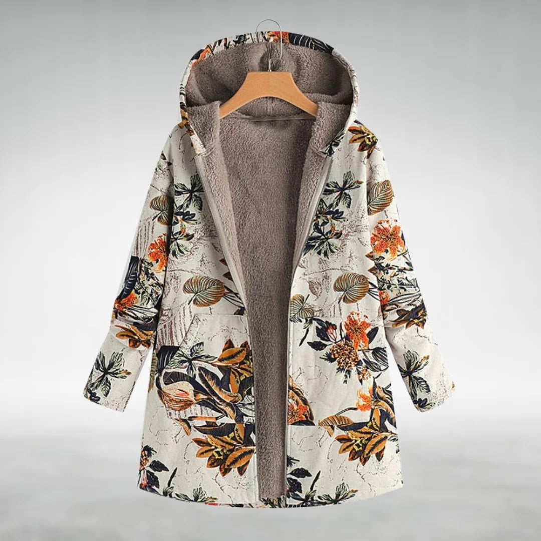 ModeGeist | Geblümte Fleecejacke