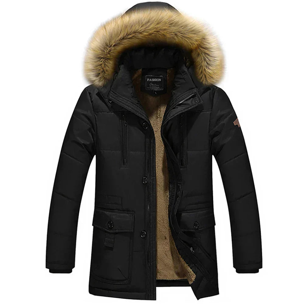 ModeGeist | Winterjacke - Damen Parka mit Kapuze und Kunstfell