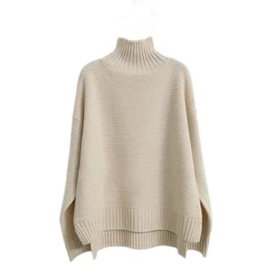 ModeGeist | Oversized Rollkragenpullover Gestricktes Polyester Komfort und Eleganz