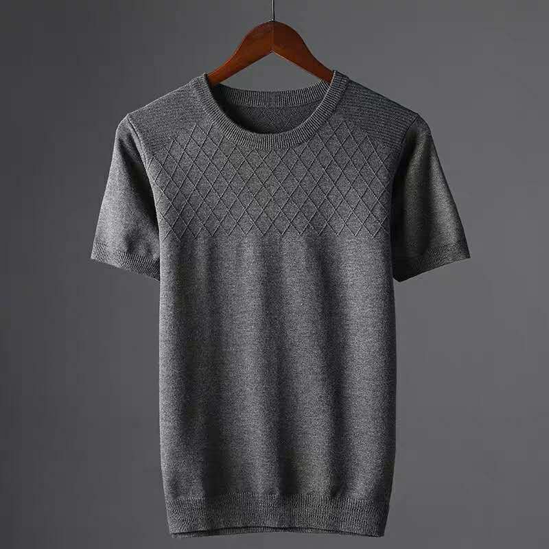 Atmungsaktives Herren-Shirt aus weicher Baumwolle, rundhals