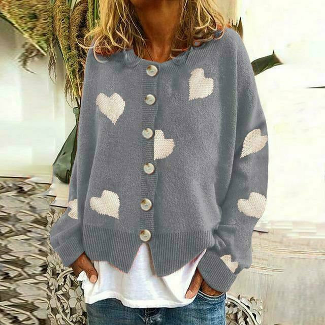 ModeGeist | Strickjacke mit Herzdruck