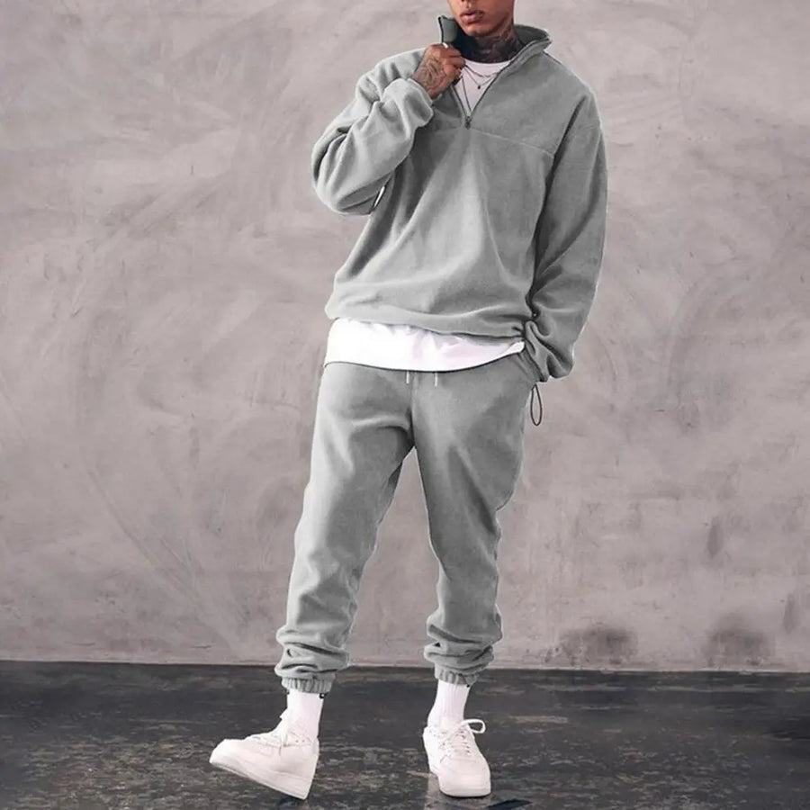 KARSTEN: Fleece-Set aus Pullover und Jogginghose