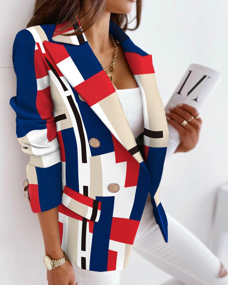 Damen Blazer mit Schlangenmuster
