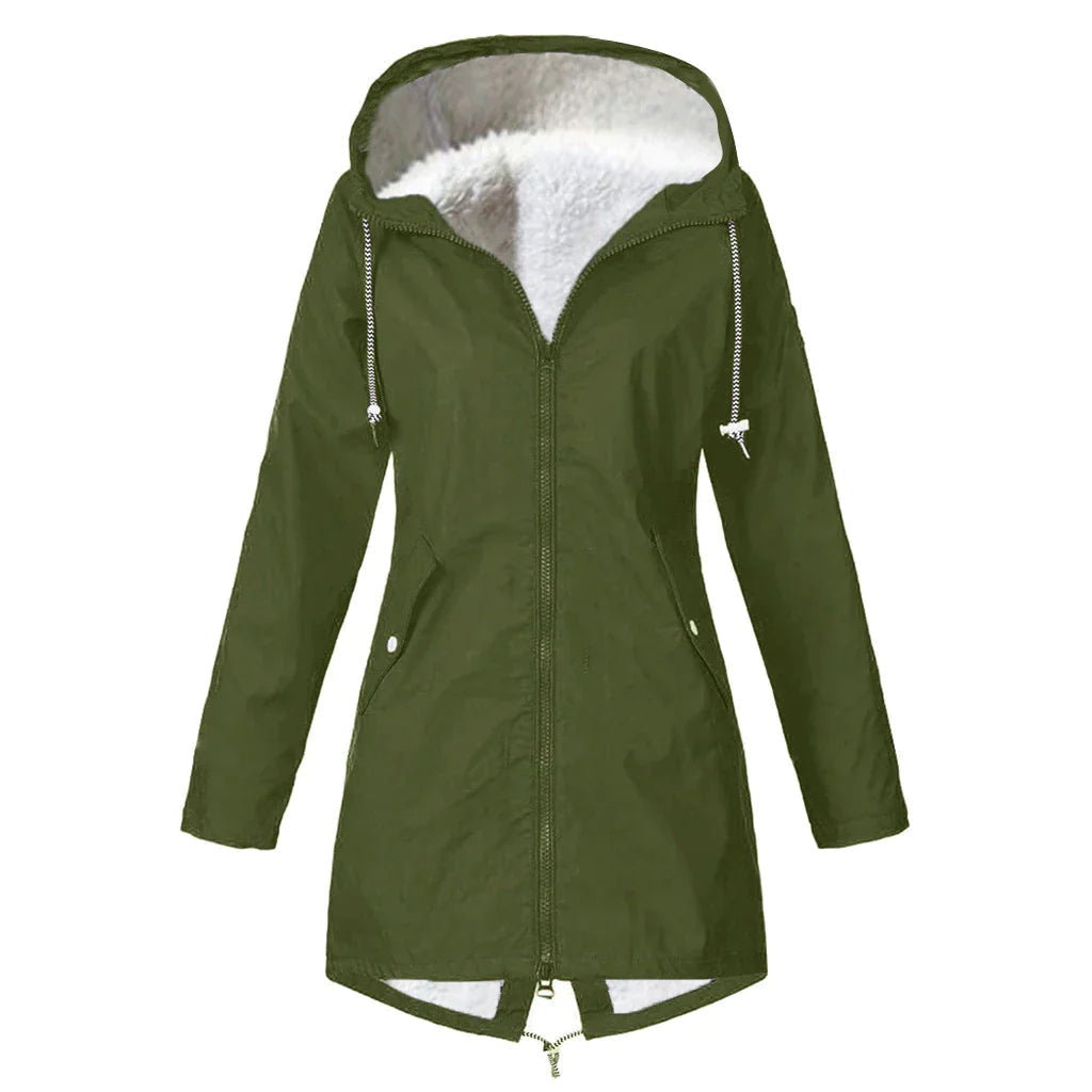 ModeGeist | Wasserdichter Fleece-Pullover mit Kapuze für Frauen Perfekt für Herbst Winter