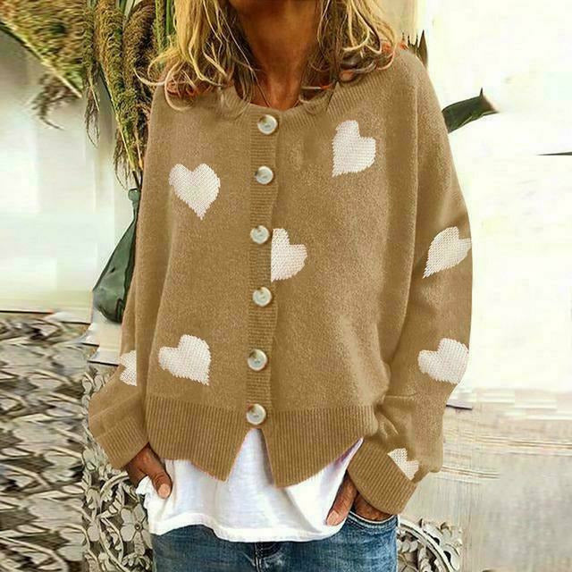 ModeGeist | Strickjacke mit Herzdruck