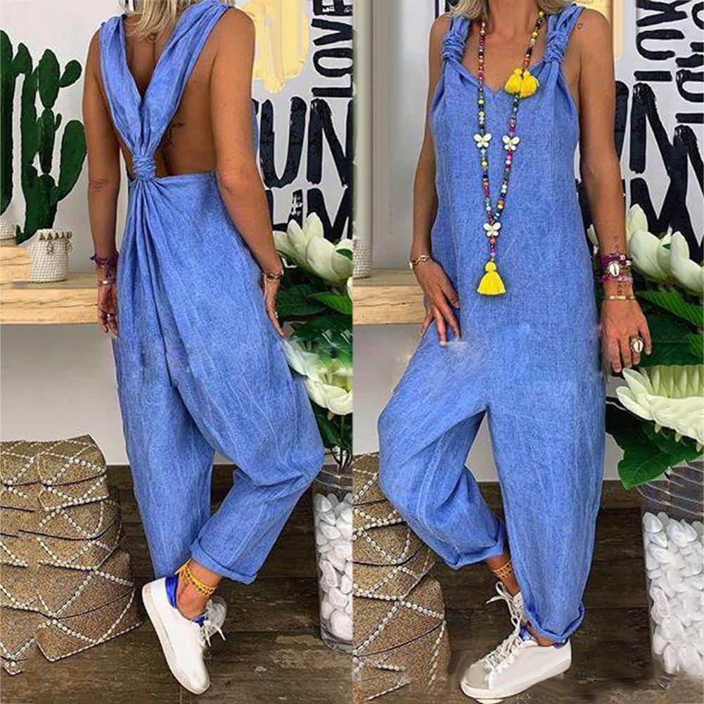 Geknoteter Jumpsuit AMELIE mit offenem Rücken
