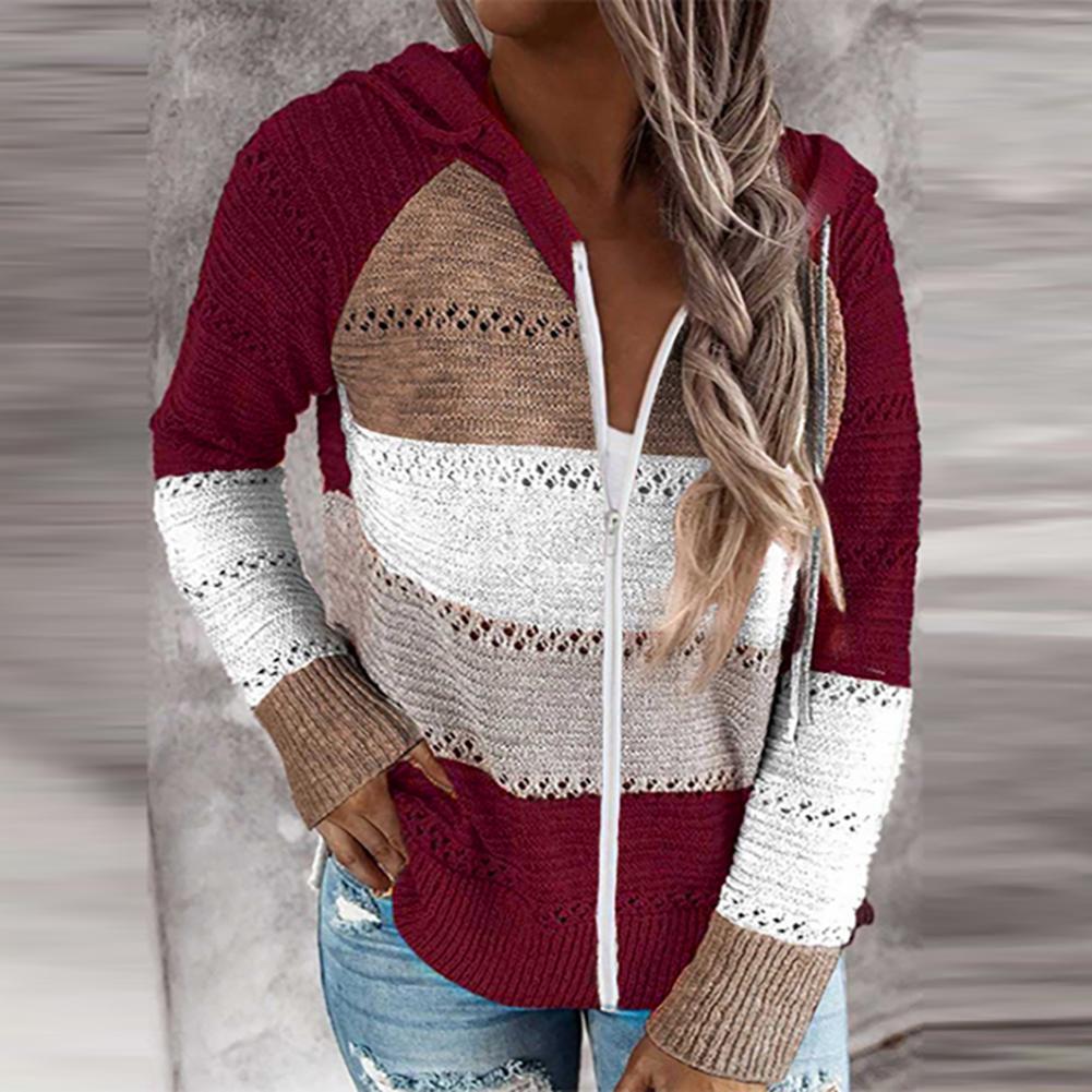 ModeGeist | Strickpullover mit Kapuze Atmungsaktives Material Lässiger Stil