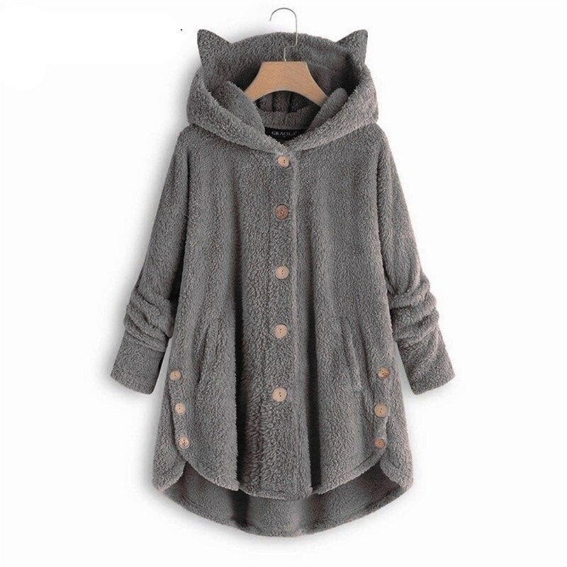 ModeGeist | Plüsch Gefütterte Katzenjacke