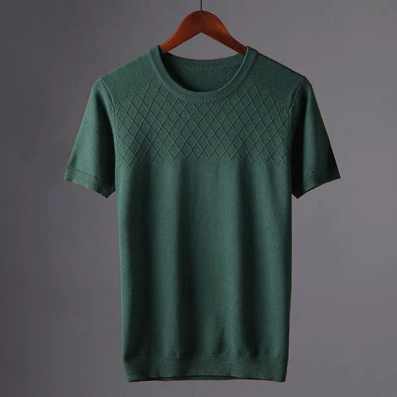 Atmungsaktives Herren-Shirt aus weicher Baumwolle, rundhals