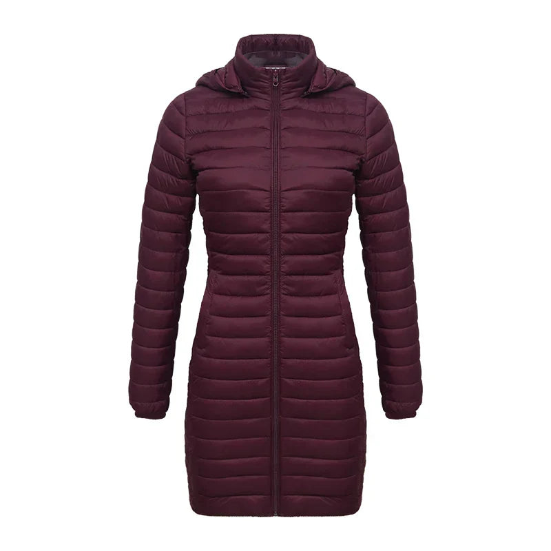 ModeGeist | Slim Fit Abnehmbare Kapuze Reißverschluss Baumwolle Winterjacke